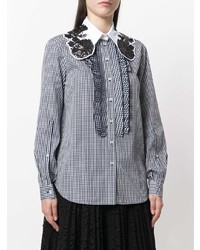 N°21 N21 Oversized Collar Gingham Shirt