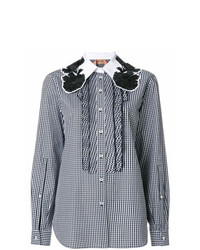 N°21 N21 Oversized Collar Gingham Shirt