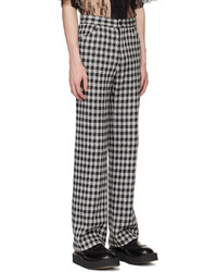 Anna Sui Black Gingham Trousers