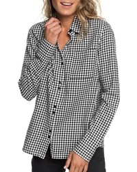 Roxy Concrete Streets Gingham Flannel Shirt