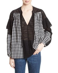 Rachel Comey Willow Lace Gingham Top