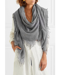 Chan Luu Gingham Cashmere And Scarf