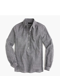J.Crew Gathered Popover Shirt In Microgingham