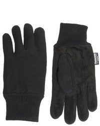 Asos Gloves In Suede And Wool Blend Black