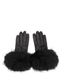 Mackage Black Fur Witty Gloves