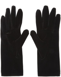Balenciaga Black Velour Panama Short Gloves