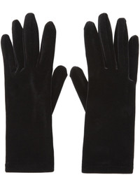 Balenciaga Black Velour Panama Short Gloves