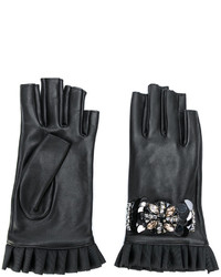 Twin-Set Embellished Fingerless Gloves