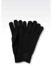 Giorgio Armani Wool Gloves With Logo