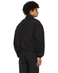 Boramy Viguier Black Cotton Victorian Bomber Jacket