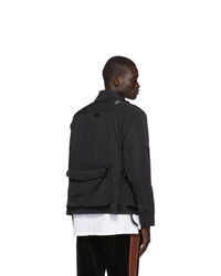 South2 West8 Black Gabardine Tenkara Shirt Jacket