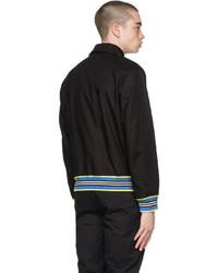 Burberry Black Icon Stripe Harrington Jacket