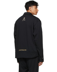 Mastermind Japan Black Jersey Zip Jacket