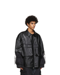 JERIH Black Padded Utility Jacket