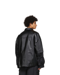 JERIH Black Padded Utility Jacket