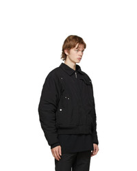 C2h4 Black Quilted Technical Jacket