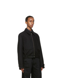 Lemaire Black Wool Zipped Jacket