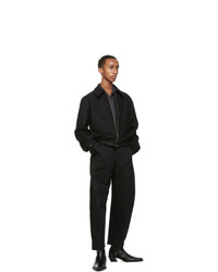 Lemaire Black Wool Zipped Jacket