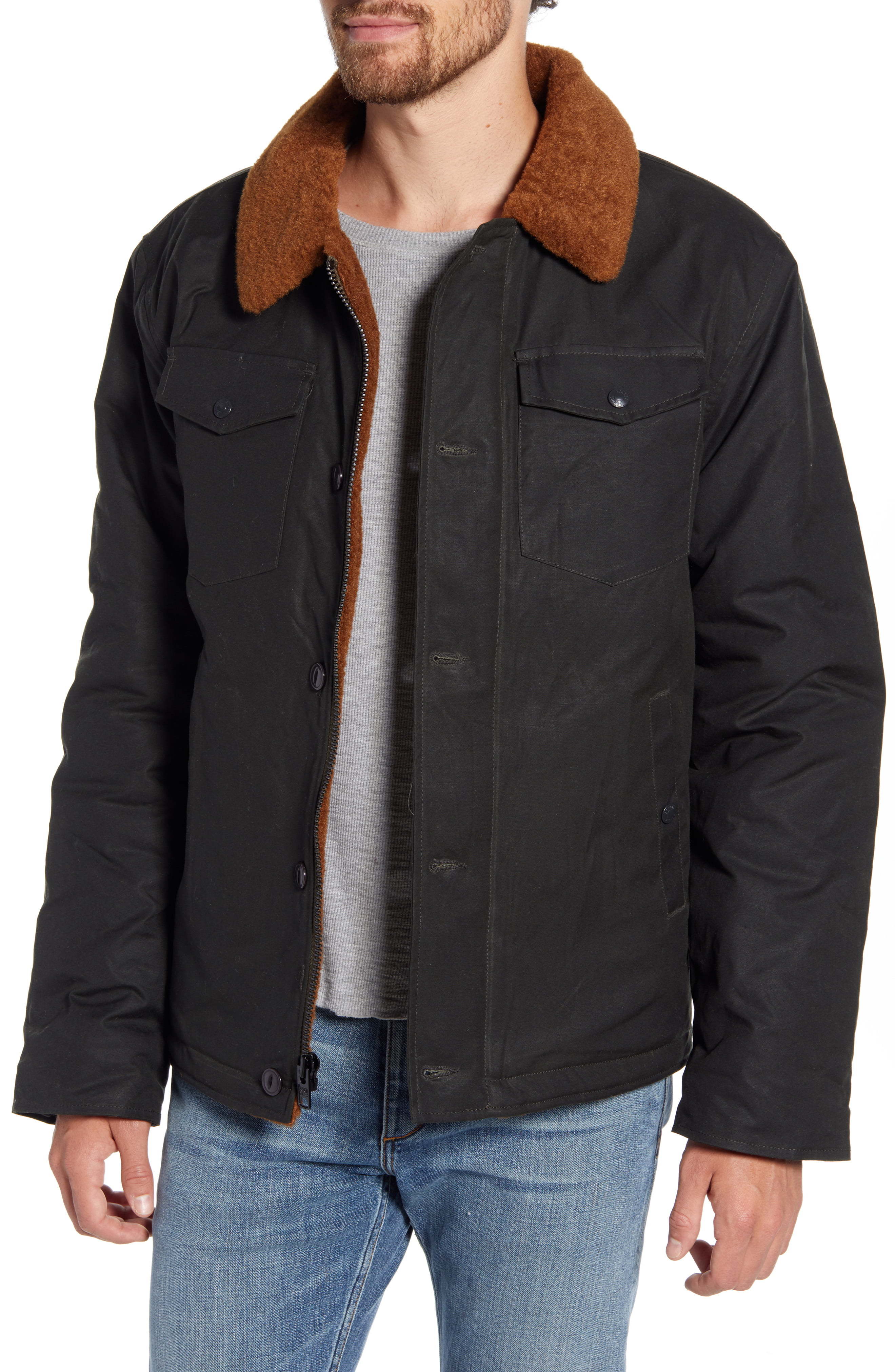 Schott NYC Faux Fur Collar Bomber Jacket, $238 | Nordstrom | Lookastic