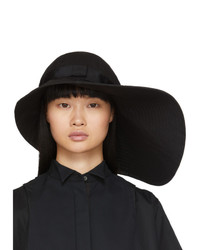 Sacai Black Wide Brim Beach Hat