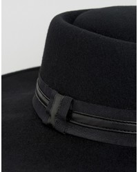 Asos Extra Wide Brim Fedora Hat With Band