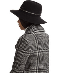 Maison Michel Felted Rabbit Fur Hat With Zipper Trim