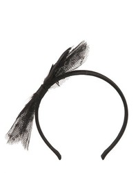 RED Valentino Satin Headband With Feather Bow