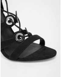 Asos Collection Headquarter Lace Up Heeled Sandals