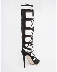 Asos Collection Headquarter Lace Up Heeled Sandals