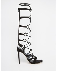 Asos Collection Headquarter Lace Up Heeled Sandals