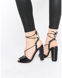 Asos Collection Headspin Lace Up Heeled Sandals