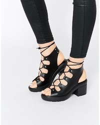 Asos Collection Tempt Lace Up Heeled Sandals
