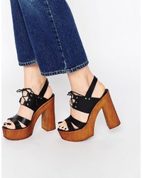 Asos Collection Tina Tie Up Heeled Sandals