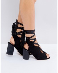 Asos Tophat Lace Up Heeled Sandals