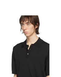 Dries Van Noten Black Jace Polo Shirt