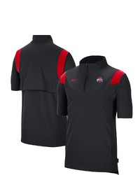 Nike Black Ohio State Buckeyes 2021 Coaches Short Sleeve Quarter Zip Jacket At Nordstrom
