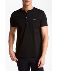 Lacoste Short Sleeve Henley T Shirt Black 5