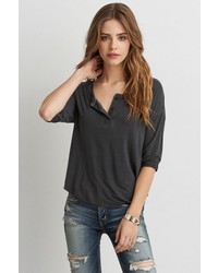 American Eagle Outfitters O Soft Sexy Henley T Shirt