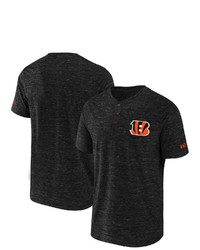 NFL X DARIUS RUCKE R Collection By Fanatics Black Cincinnati Bengals Slub Henley T Shirt