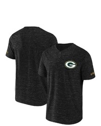 NFL X DARIUS RUCKE R Collection By Fanatics Black Green Bay Packers Slub Henley T Shirt