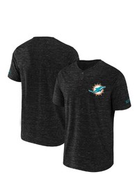 NFL X DARIUS RUCKE R Collection By Fanatics Black Miami Dolphins Slub Henley T Shirt