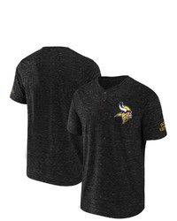 NFL X DARIUS RUCKE R Collection By Fanatics Black Minnesota Vikings Slub Henley T Shirt