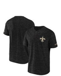 NFL X DARIUS RUCKE R Collection By Fanatics Black New Orleans Saints Slub Henley T Shirt