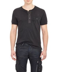 Ralph Lauren Black Label Short Sleeve Henley Shirt Black