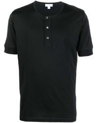 Sunspel Short Sleeve Henley T Shirt