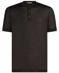 Dolce & Gabbana Silk Henley T Shirt