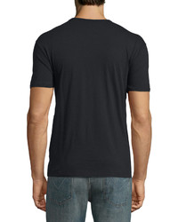 John Varvatos Star Usa Short Sleeve Henley T Shirt Black