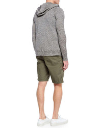 John Varvatos Star Usa Short Sleeve Knit Henley T Shirt Black