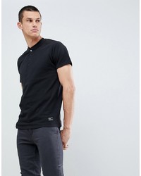 KIOMI T Shirt In Black With Popper Detail