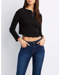 Women's Henley Shirts by Charlotte Russe | Lookastic